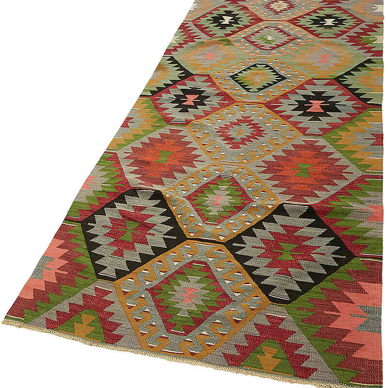 Vintage Anatolian Kilim Rug - 3' 6" x 8' 8" (42" x 104") - K0079098