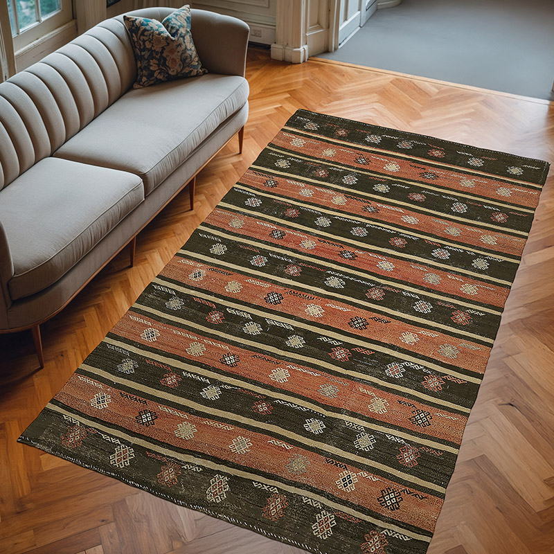 Alfombra Vintage Anatolian Kilim - 188 cm x 314 cm - K0079102