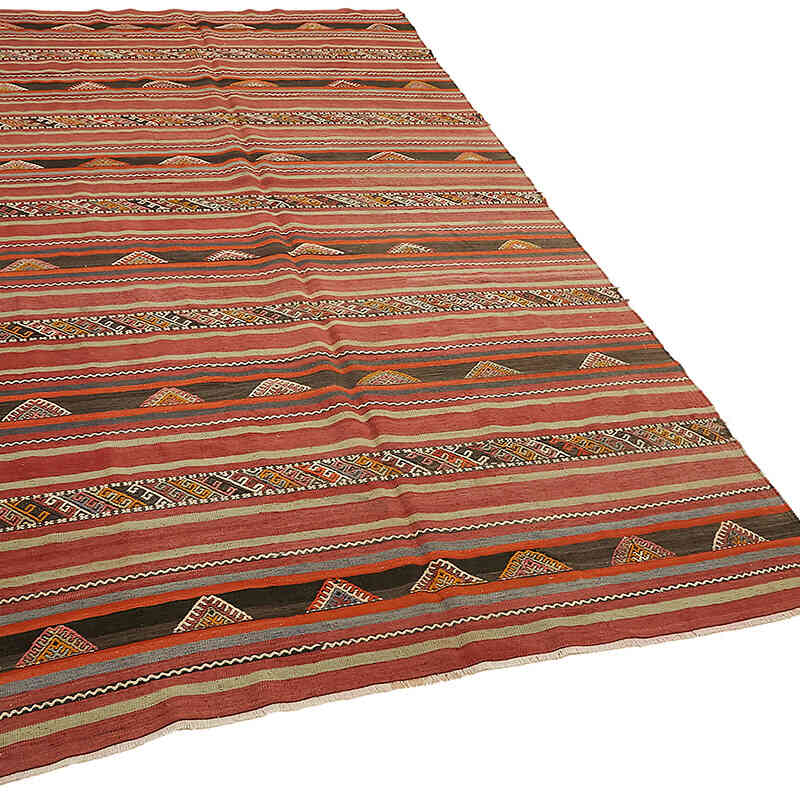 Vintage Anatolian Kilim Rug - 5' 6" x 9' 7" (66" x 115") - K0079108