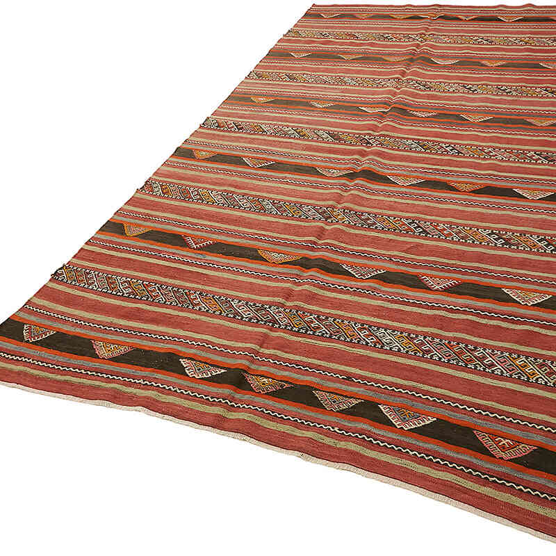 Vintage Anatolian Kilim Rug - 5' 6" x 9' 7" (66" x 115") - K0079108