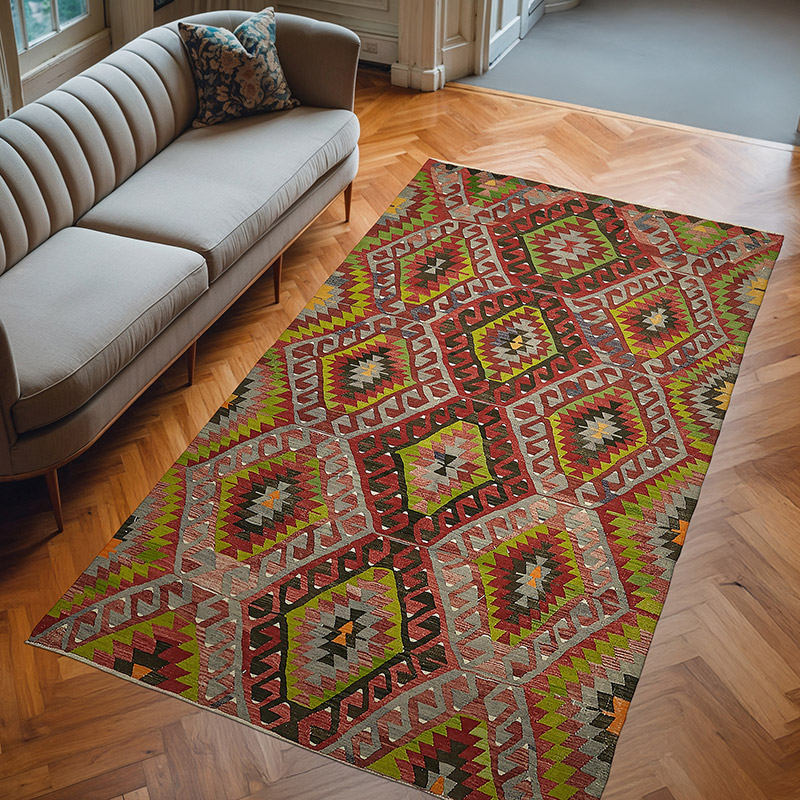 Alfombra Vintage Anatolian Kilim - 182 cm x 319 cm - K0079112
