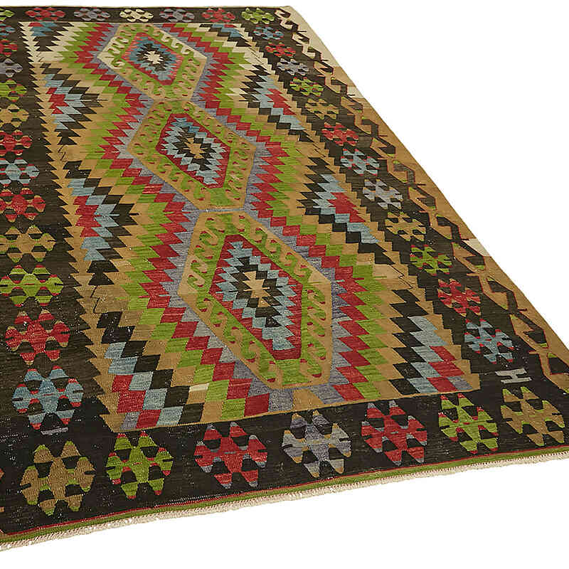 Vintage Anatolian Kilim Rug - 6' 3" x 9' 7" (75" x 115") - K0079115