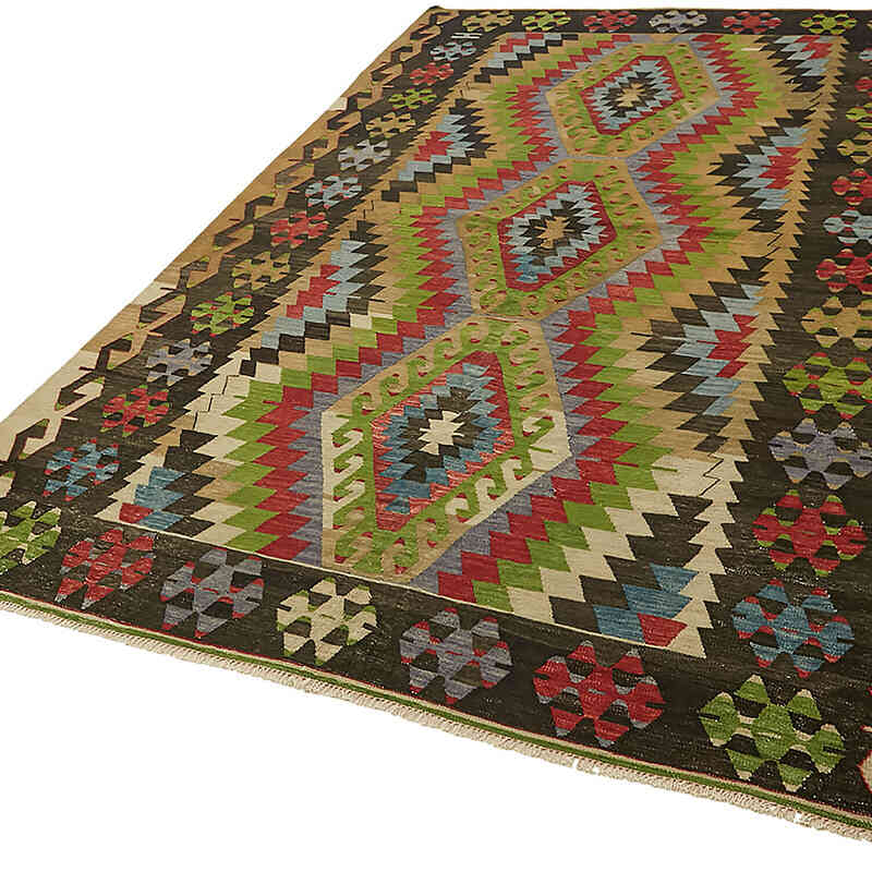 Vintage Anatolian Kilim Rug - 6' 3" x 9' 7" (75" x 115") - K0079115