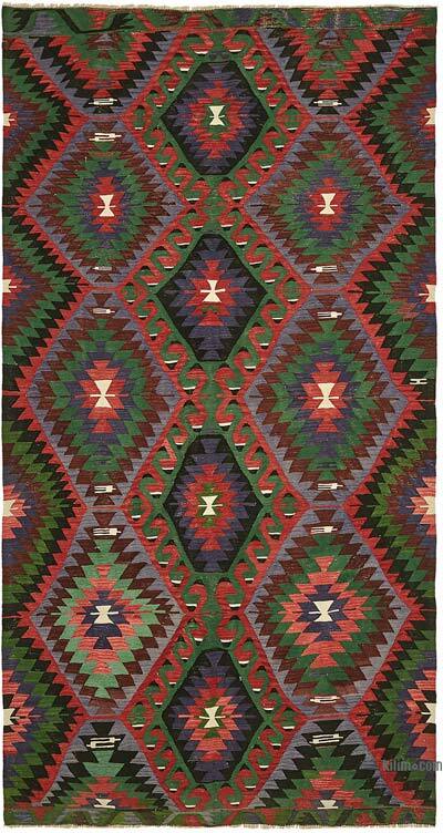 Alfombra Vintage Anatolian Kilim - 192 cm x 356 cm