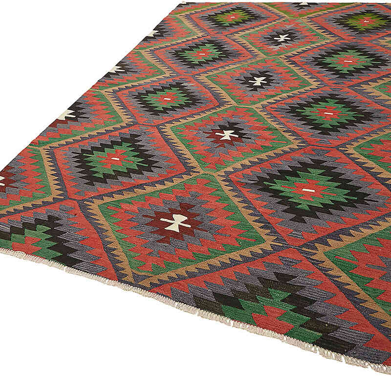 Alfombra Vintage Anatolian Kilim - 202 cm x 284 cm - K0079123