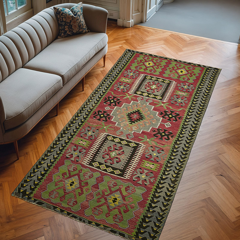 Alfombra Vintage Anatolian Kilim - 158 cm x 309 cm - K0079131