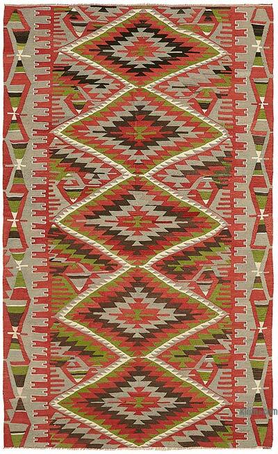 Vintage Anatolian Kilim Rug - 5' 10" x 9' 5" (70" x 113")