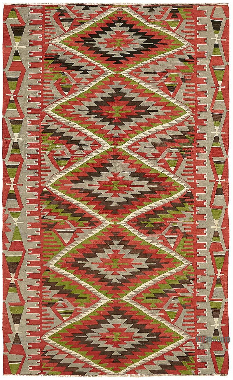 Vintage Anatolian Kilim Rug - 5' 10" x 9' 5" (70" x 113") - K0079133