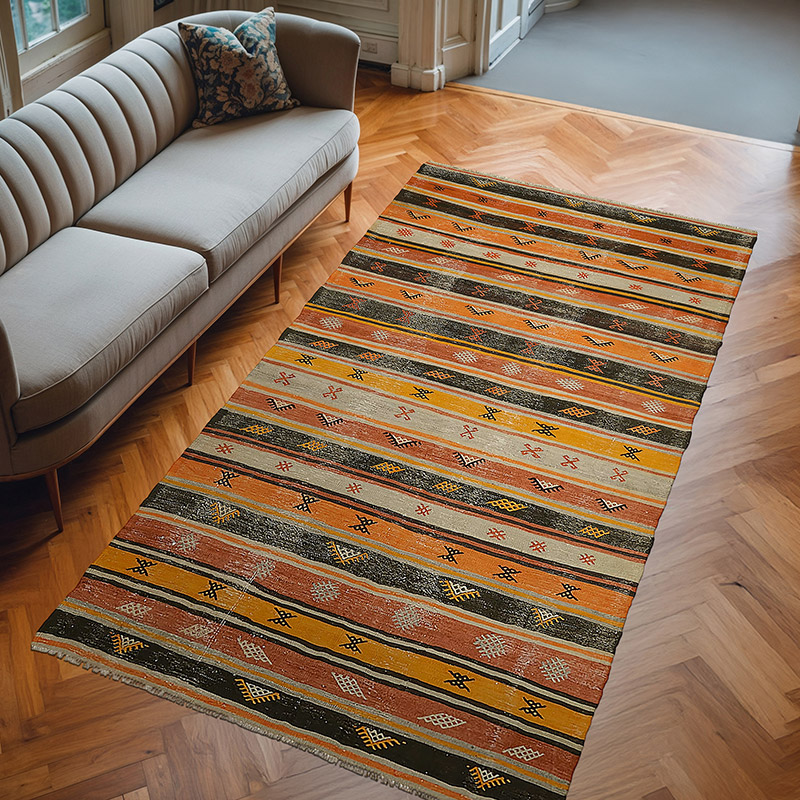 Alfombra Vintage Anatolian Kilim - 174 cm x 301 cm - K0079137