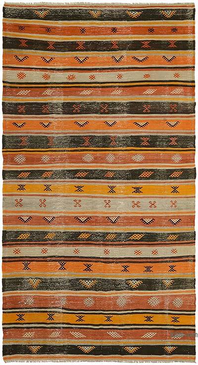 Vintage Anatolian Kilim Rug - 5' 9" x 9' 11" (69" x 119")