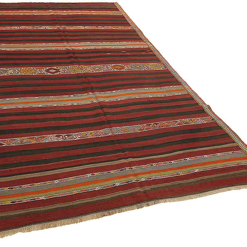 Vintage Balikesir Kilim Rug - 5' 11" x 9' 9" (71" x 117") - K0079139