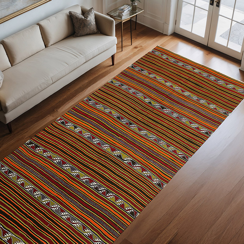 Alfombra Vintage Anatolian Kilim - 155 cm x 335 cm - K0079140