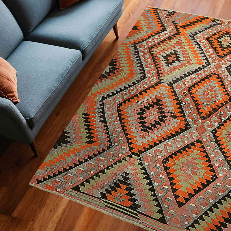 Alfombra Vintage Anatolian Kilim - 184 cm x 234 cm - K0079141