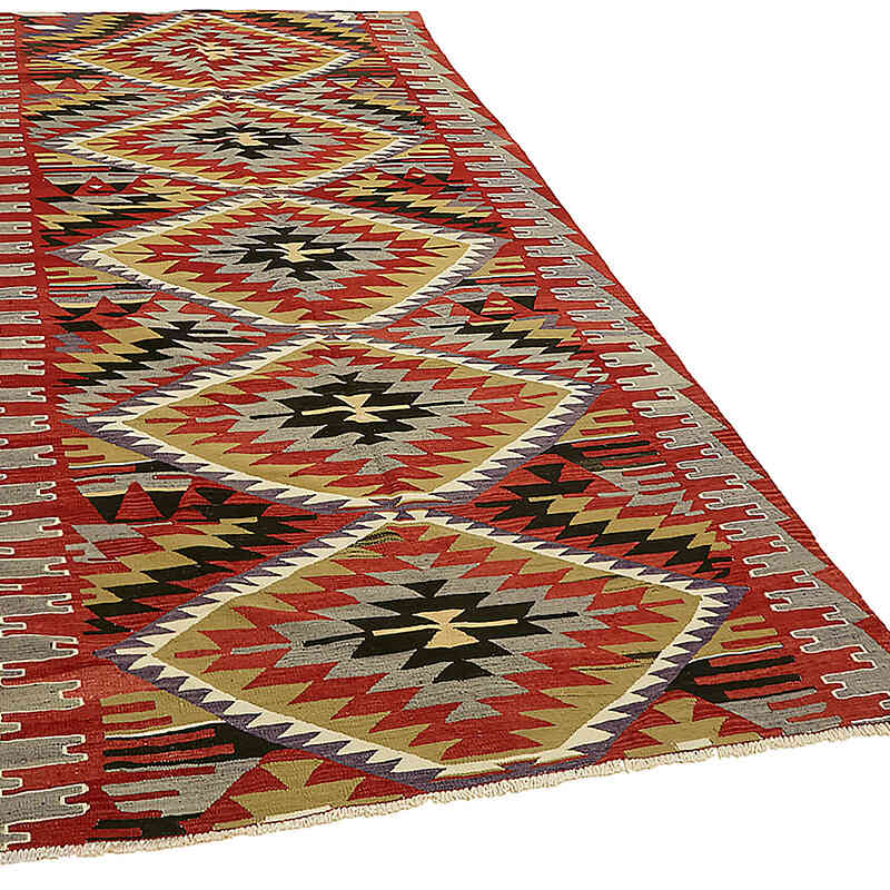 Vintage Anatolian Kilim Rug - 4' 11" x 9' 9" (59" x 117") - K0079143