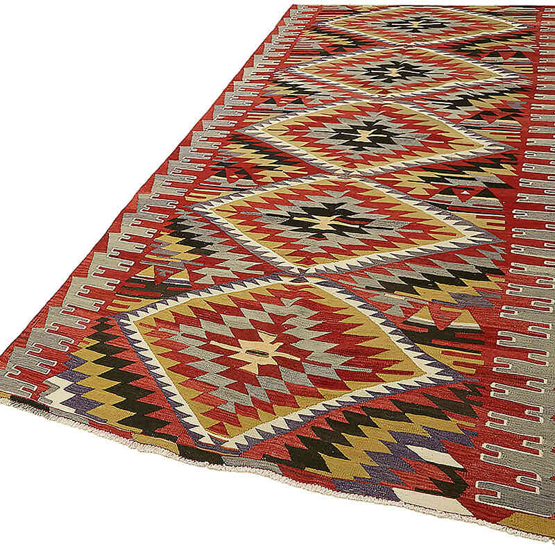 Vintage Anatolian Kilim Rug - 4' 11" x 9' 9" (59" x 117") - K0079143