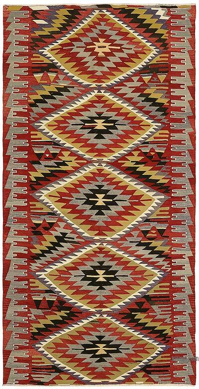 Vintage Anatolian Kilim Rug - 4' 11" x 9' 9" (59" x 117")