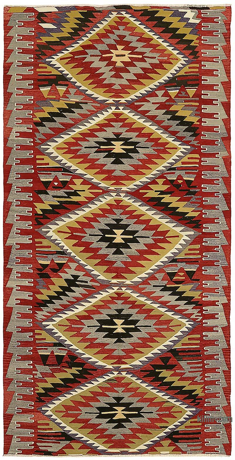 Vintage Anatolian Kilim Rug - 4' 11" x 9' 9" (59" x 117") - K0079143