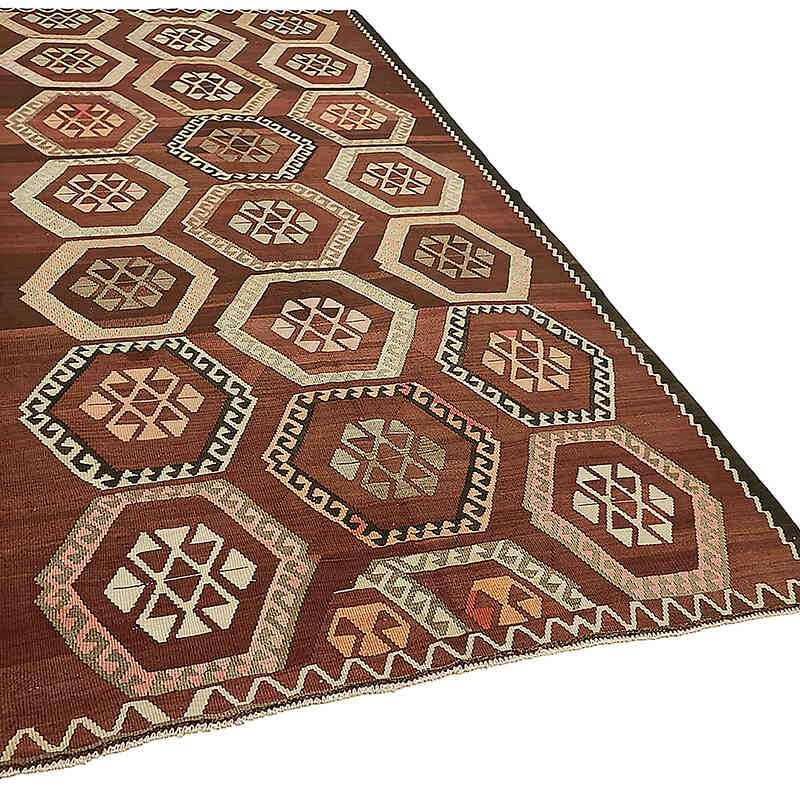 Vintage Anatolian Kilim Rug - 5' 10" x 11' 8" (70" x 140") - K0079144