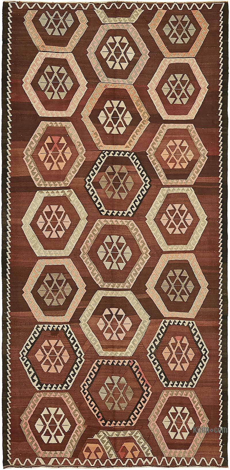 Vintage Anatolian Kilim Rug - 5' 10" x 11' 8" (70" x 140") - K0079144
