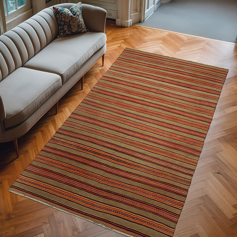 Alfombra Vintage Anatolian Kilim - 153 cm x 270 cm - K0079152