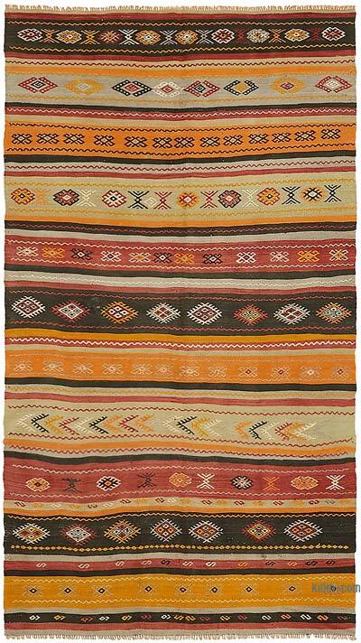 Vintage Anatolian Kilim Rug - 5'  x 8' 8" (60" x 104")