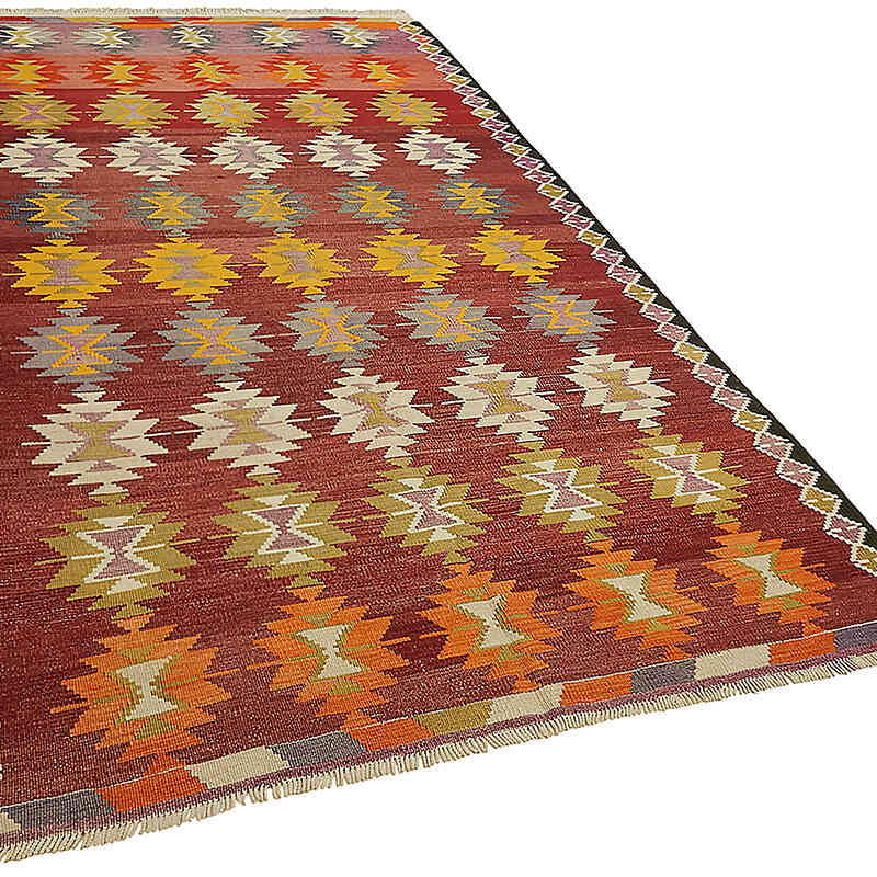 Vintage Anatolian Kilim Rug - 5' 9" x 10' 2" (69" x 122") - K0079155