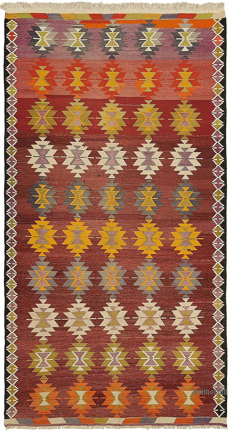 Vintage Anatolian Kilim Rug - 5' 9" x 10' 2" (69" x 122") - K0079155