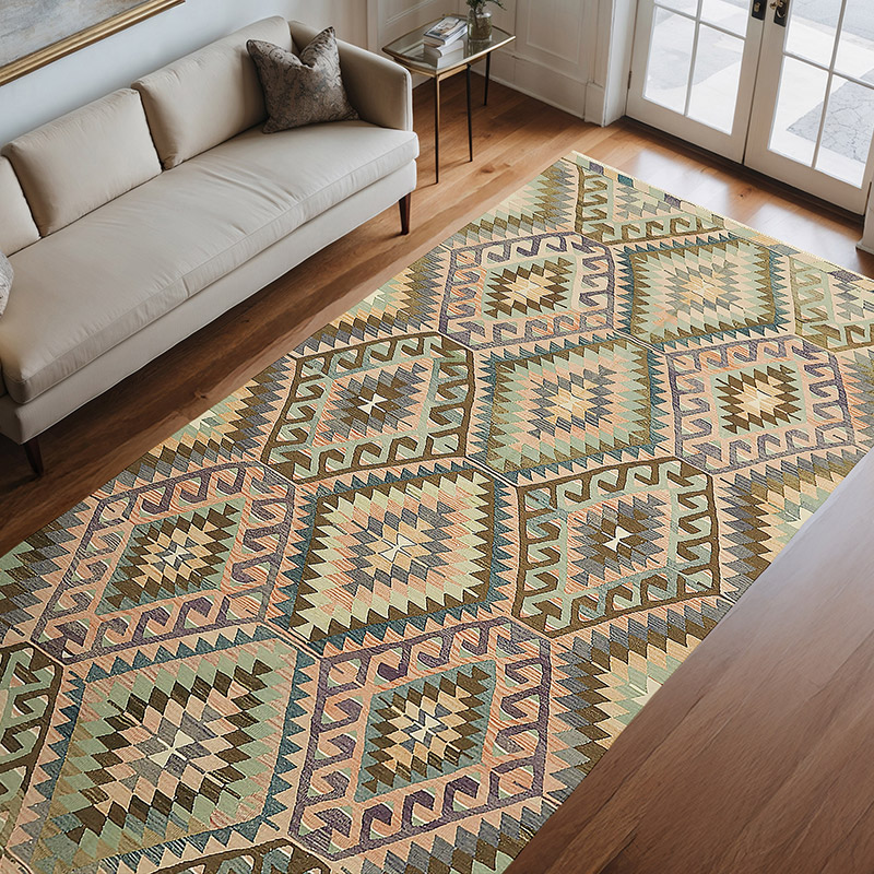 Vintage Anatolian Kilim Rug - 5' 9" x 10' 8" (69" x 128") - K0079156