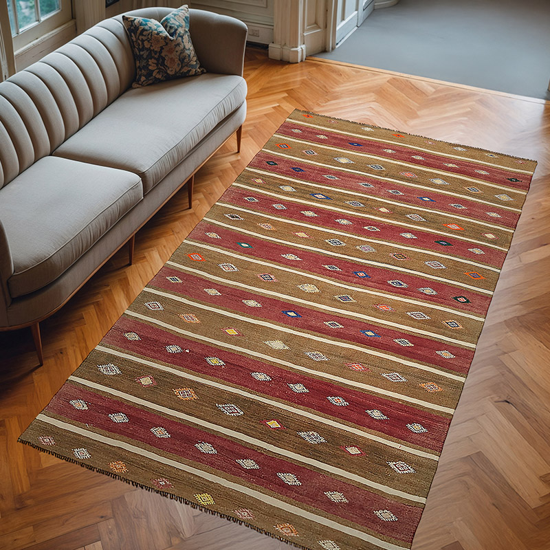 Alfombra Vintage Anatolian Kilim - 167 cm x 293 cm - K0079159