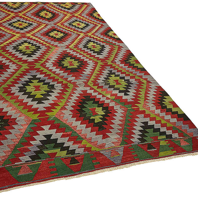 Vintage Anatolian Kilim Rug - 5' 11" x 11' 6" (71" x 138") - K0079169