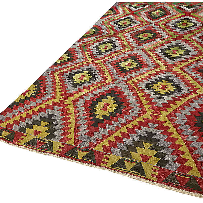 Vintage Anatolian Kilim Rug - 5' 11" x 11' 6" (71" x 138") - K0079169