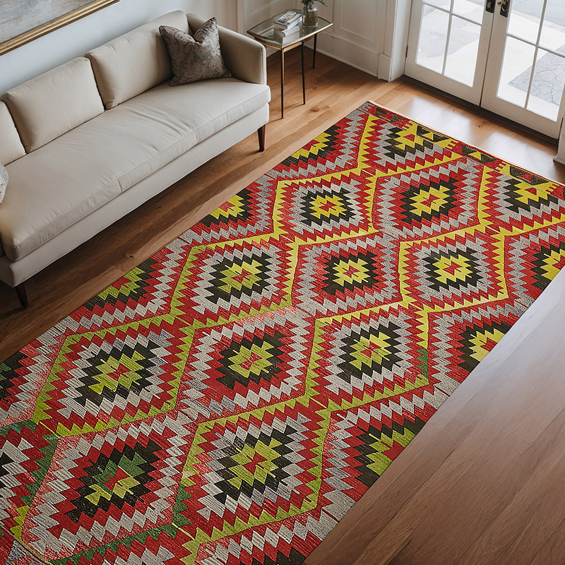 Vintage Anatolian Kilim Rug - 5' 11" x 11' 6" (71" x 138") - K0079169