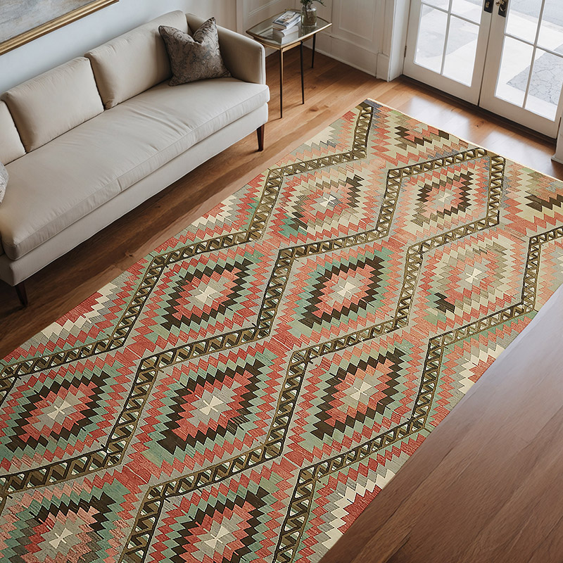 Alfombra Vintage Anatolian Kilim - 195 cm x 357 cm - K0079170