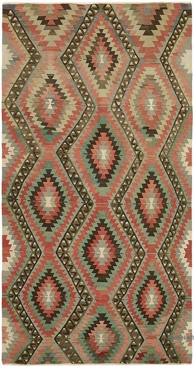 Vintage Anatolian Kilim Rug - 6' 5" x 11' 9" (77" x 141")