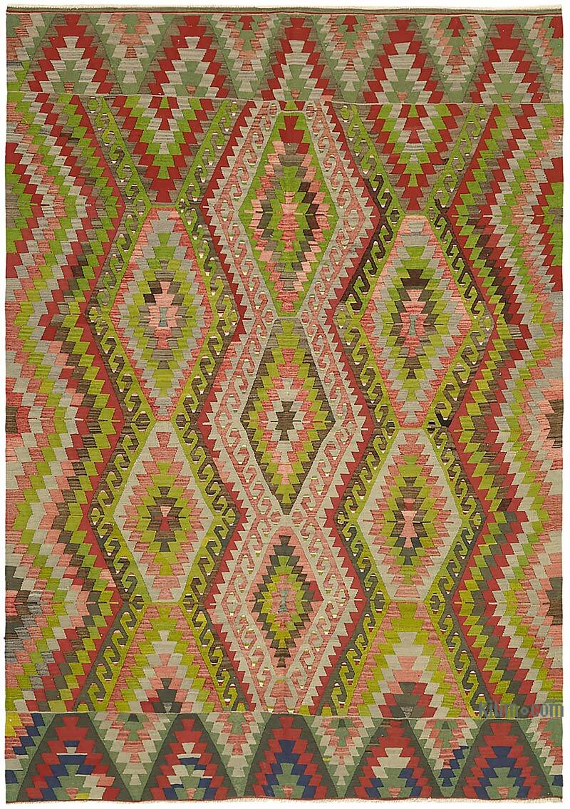 Vintage Anatolian Kilim Rug - 6' 8" x 9' 5" (80" x 113") - K0079186