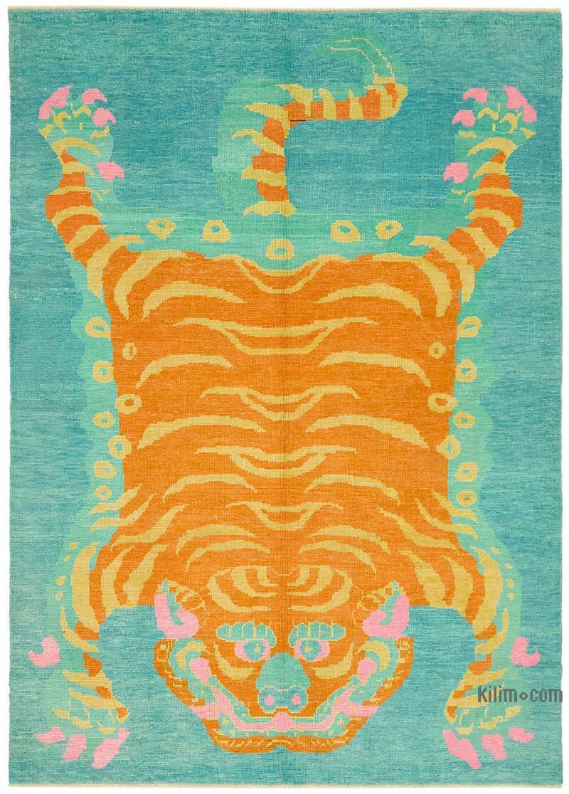 Alfombra Nueva de Nudo a Mano con Diseño de Tigre - 220 cm x 310 cm - K0079190