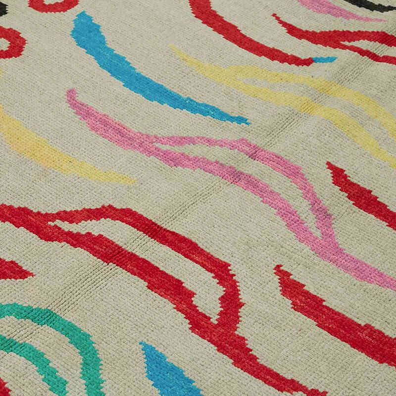New Hand-Knotted Tiger Rug - 6' 10" x 10' 2" (82" x 122") - K0079192