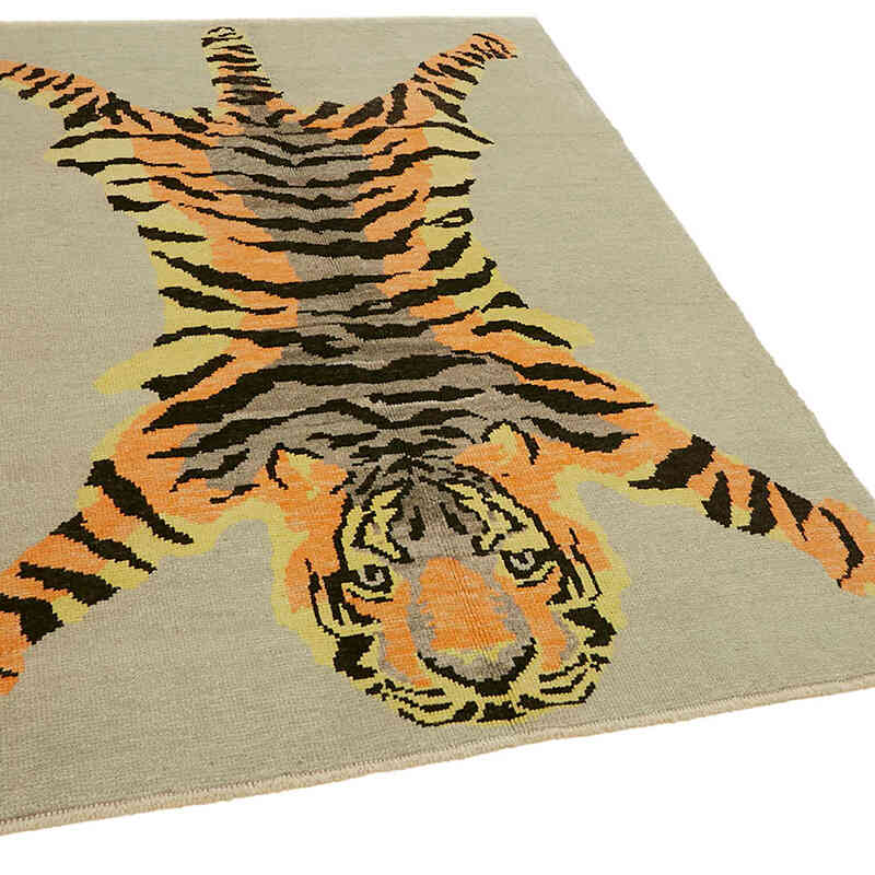 Yeni Kaplan Desenli Halı - 141 cm x 188 cm - K0079198