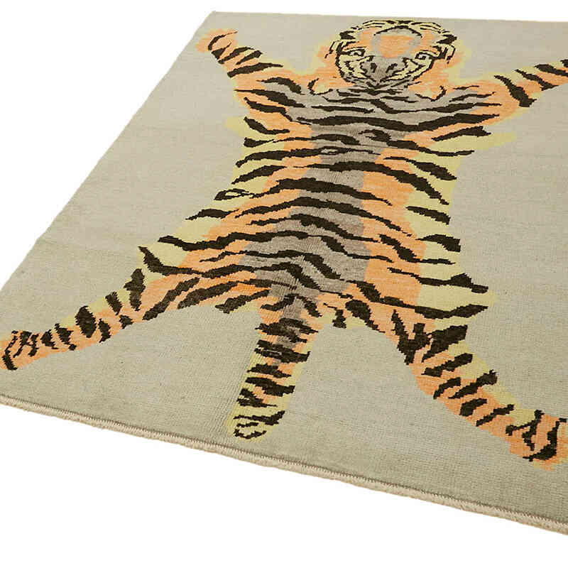 Yeni Kaplan Desenli Halı - 141 cm x 188 cm - K0079198