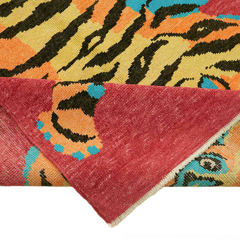 New Hand-Knotted Tiger Rug - 5' 6" x 7' 4" (66" x 88") - K0079199