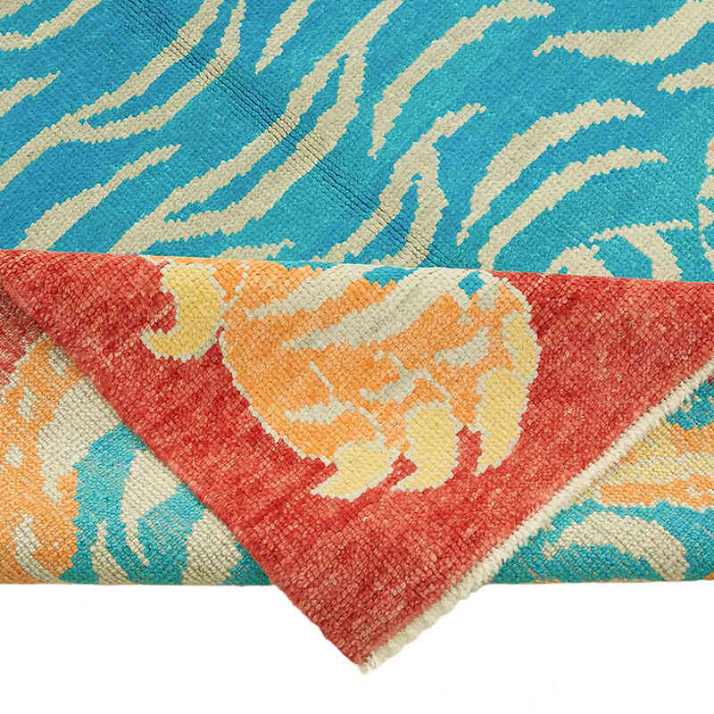 Alfombra Nueva de Nudo a Mano con Diseño de Tigre - 152 cm x 202 cm - K0079200