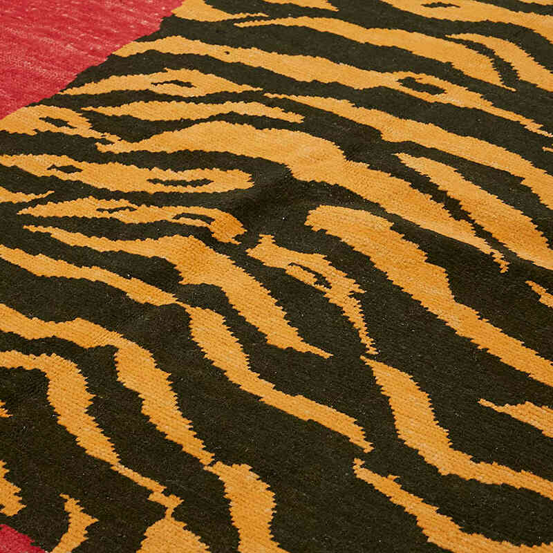 New Hand-Knotted Tiger Rug - 8' 3" x 9' 11" (99" x 119") - K0079209
