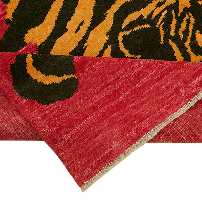 New Hand-Knotted Tiger Rug - 8' 3" x 9' 11" (99" x 119") - K0079209