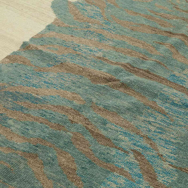 New Hand-Knotted Tiger Rug - 6' 7" x 8' 11" (79" x 107") - K0079214