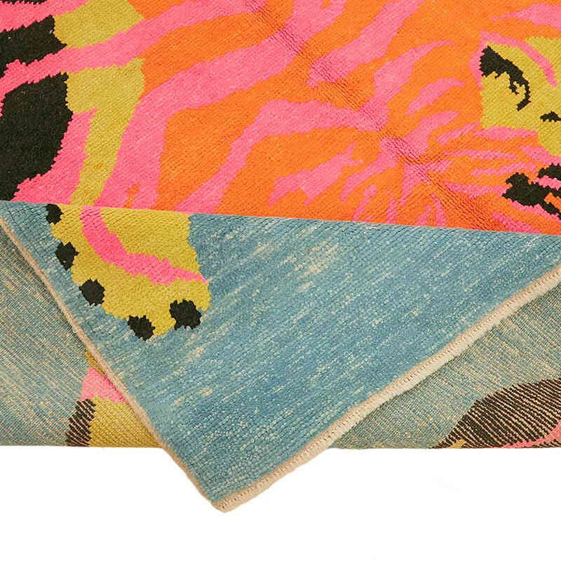 New Hand-Knotted Tiger Rug - 7' 1" x 11' 2" (85" x 134") - K0079218