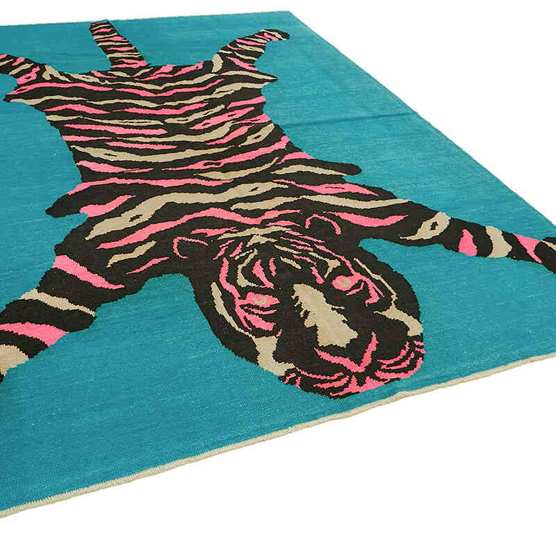 New Hand-Knotted Tiger Rug - 8' 3" x 10' 7" (99" x 127") - K0079220