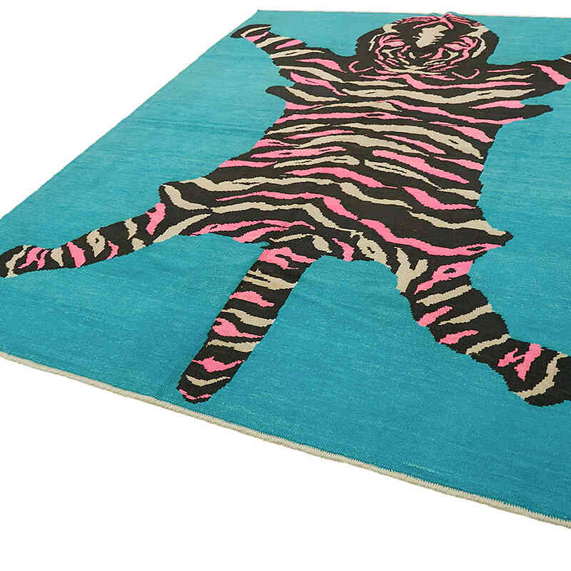 New Hand-Knotted Tiger Rug - 8' 3" x 10' 7" (99" x 127") - K0079220