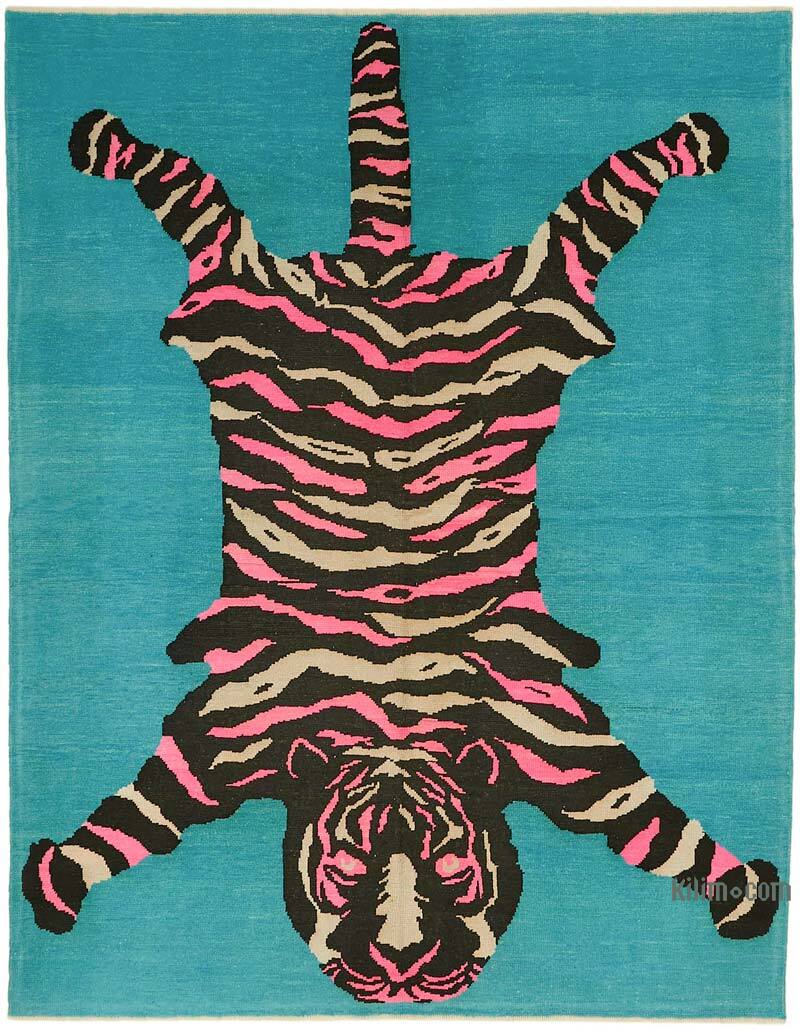 New Hand-Knotted Tiger Rug - 8' 3" x 10' 7" (99" x 127") - K0079220