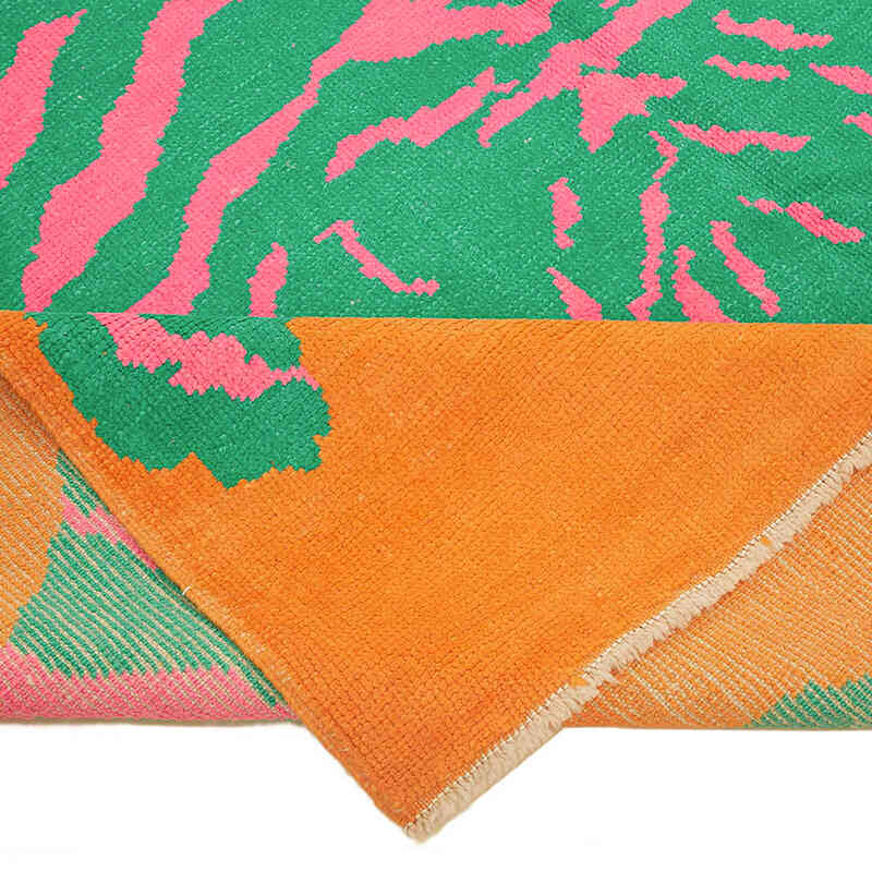 New Hand-Knotted Tiger Rug - 7' 4" x 10' 9" (88" x 129") - K0079222
