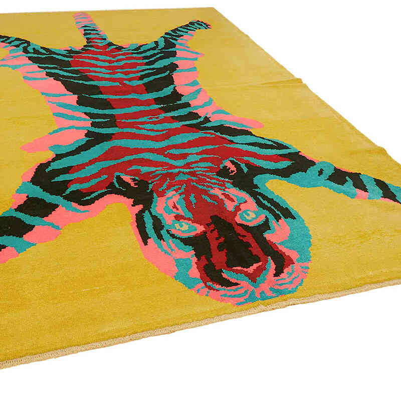 Alfombra Nueva de Nudo a Mano con Diseño de Tigre - 250 cm x 360 cm - K0079223